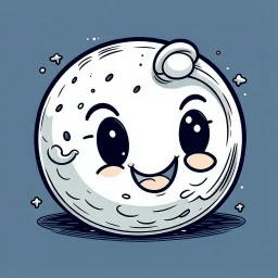 happy moon white cartoon