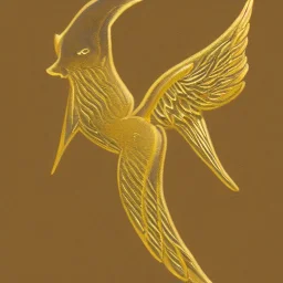 Gold Fox with five tails and wings