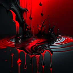 black and red water