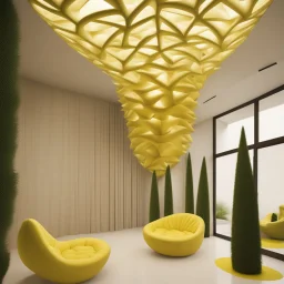 A tourist resort in the shape of a pineapple "interior design"