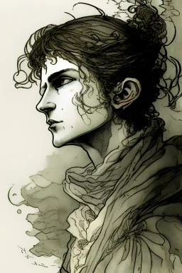 portrait a hero in the style of arthur rackham