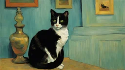 Portrait of a cat by Van Gogh