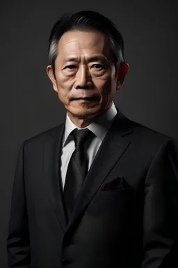 asian, middle aged man, in suit