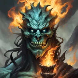 dnd, portrait of elemental of necrotic power