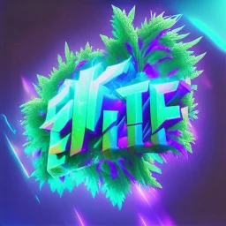 Fortnite logo holographic weed streammer vaporwave