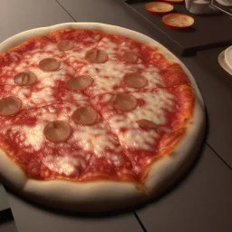 Realistic italian Pizza, hot, delicius, ultra detail, unreal engine 5, octane render 8k resulation