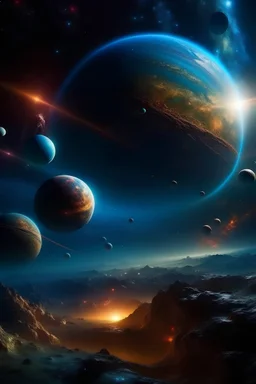 A picture from another world about planets, galaxies, and everything that is beautiful in this universe in a realistic, imaginative way