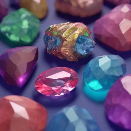 rare colorful gems, surreal max detail 8k