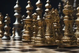 Chess in 8k live action artstyle, close picture, queen piece, intricate details, highly detailed, high details, detailed portrait, masterpiece,ultra detailed, ultra quality