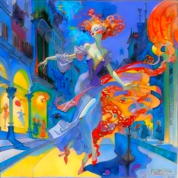 woman dancing in the street Leonor Fini Virginia Frances Sterrett