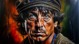 rambo oil painting