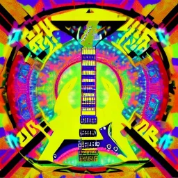 PEACE electric guitar PEACE psychedelic hippie trippy acid LSD PEACE made in japan GUITAR peacesign