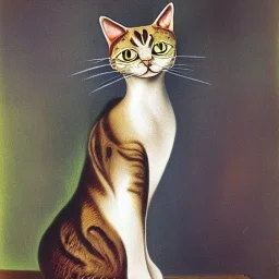 Portrait of a cat by Salvador Dali