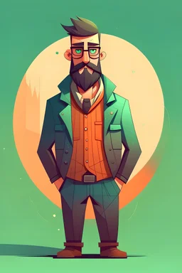 create Man Character Illustration without head