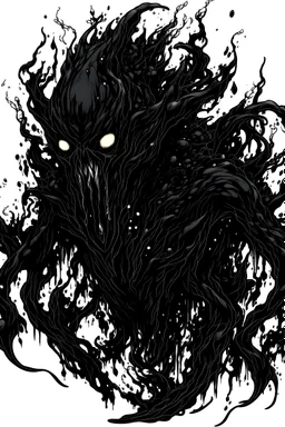 transparent background, Amorphous zalgo bizarre cursed hellish corrupted tsunami, pitch dark void black, tendrils, glitched abomination, it looks like a giant amalgam of ink stained darkness, distorted limbs and melted cartoon faces