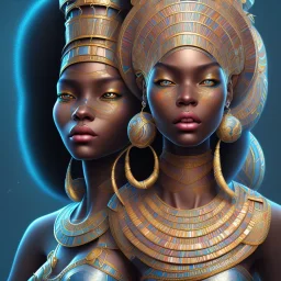 sango fantasy, fantasy magic, intricate, sharp focus, illustration, highly detailed, digital painting, concept art, matte, masterpiece head sexy African beauty black afro hair earth lady blue African huts Egyptian princess