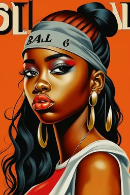 Craft a captivating, album cover for Gisèle's "Bad News." Gisèle, the 23-year-old European artist, exudes playfulness and mystery. Bold nacre typography for "Bad News" and "Gisèle." Incorporate surrealistic eyes in the style of little simz and angele. The eyes are very prominent. The person Gisèle is made out of marble. Like michel angelo statues. It is a s Infuse an edgy, joyful vibe to match the song's sarcasm. Gisèle's bun hairstyle should radiate her unique charm. Gisèle has intriguing eyes