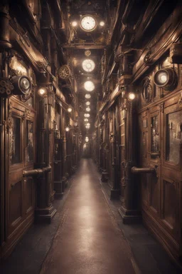 Steampunk video corridor