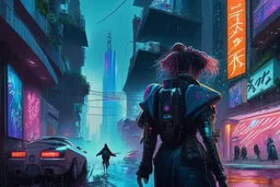 masterpiece, high detail, best quality, Cyberpunk street, comic style