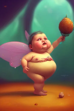 Cute and fat fairy baby