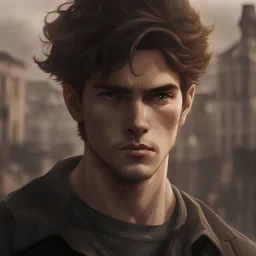 A 22 year old male in geneva. He is the protagonist. He is handsome. He is in a city. He is angry.
