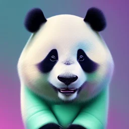 Panda, furry, mint fur, ice, rainbow, powers