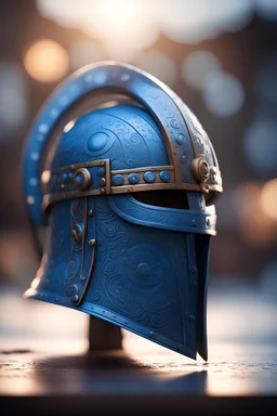 blue print of a viking helmet, bokeh like f/0.8, tilt-shift lens 8k, high detail, smooth render, down-light, unreal engine, prize winning
