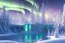  white and gold crystal background，waterfall, winter snow flakessnow, northern Lights, full of details, smooth, bright sunshine，soft light atmosphere, light effect，vaporwave colorful, concept art, smooth, extremely sharp detail, finely tuned detail, ultra high definition, 8 k, unreal engine 5, ultra sharp focus