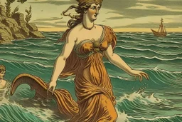 Agrippina queen swim in sea