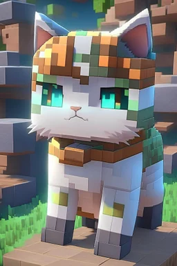 Minecraft Cat in anime