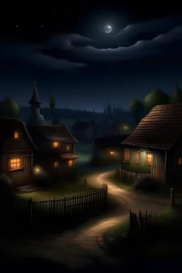 ночное село