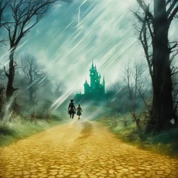 [Shattered Image, Shot the texture and then rewound the film and double exposed from a 1939 B colour series movie] The Wizard of Oz's iconic scene