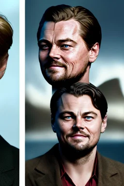 Closeup portrait Leonardo dicaprio and Kate winslate poster Titanic