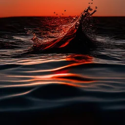 black and red water