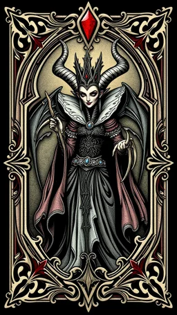 goblin queen card with ornate frame