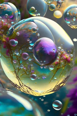 Bulging glass petals dropping ball bearings from tips are forming at base of rotting dmt fruit, beautiful gorgeous paradise close up of fantasy eccology