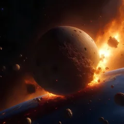 Explosion du système solaire suite à l'arrivée d'un géant astéroîde