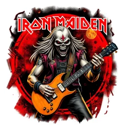 make an album cover of Eddie from the Iron Maiden hardrock band