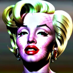 Realistic image portrait, Marylin Monroe, highly detailed, concept art, unreal engine 5, ray tracing, RTX, lumen lighting, ultra detail, volumetric lighting, 3d, finely drawn, high definition, high resolution.