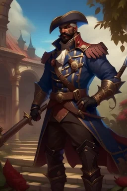 Darius from league of legends in victorian fantasy guard