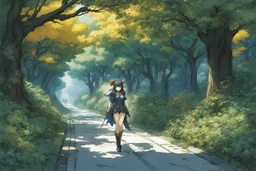 (high res photo in the style of Orion, by Masamune Shirow) La fraîcheur J’en fais ma demeure Et m’assoupis. Rien dans le cri des cigales suggère qu’ils sont sur le point de mourir Automne obscurité descend sur cette route Je voyage seul Avec de jeunes feuilles j’aimerais essuyer vos gouttes de larme De quel arbre en fleur ? Je ne sais pas. Mais quel parfum !