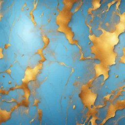 Hyper Realistic Light-Blue & Golden marble background with glowing embers & scratch marks vignette effect