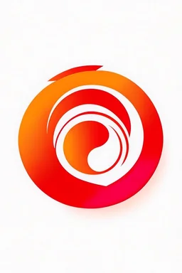 logo for a telecom company , gradient red and orange logo, white backround