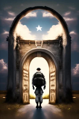 gateway between dreams the back of an american soldier