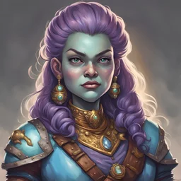 dnd, portrait of opal dwarf