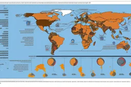 An infographic showing the interconnectedness of global financial markets, including stock exchanges, commodity markets, and bond markets. flat. without text