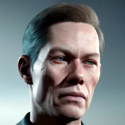 Detroit become human android steht einem Menschen gegenüber der ihm sehr ähnelt