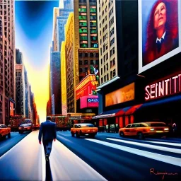 Ultra detailed fullbody Portrait in oil on canvas of Sentinel(xmen) walking through new york,intense stare,extremely detailed digital painting, extremely detailed face,crystal clear Big eyes, mystical colors ,perfectly centered image, perfect composition, rim light, beautiful lighting,masterpiece,8k, stunning scene, raytracing, anatomically correct, in the style of robert e howard and Ken Kelley and Ohrai Noriyoshi and Simon Bisley and tomzj1