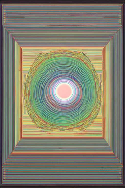 sacred reset; surrealism, optical art; Ilya Bolotowsky