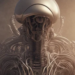 old alien, hr giger, scary, steam punk, realistic, made in octane, cinematic, ultra-realistic, extremely detailed octane rendering, 8K, VRAY Super Real ar 2:3, dof photorealistic futuristic 50mm lens hard lighting dark gray tintype photograph, realistic lighting, sepia color